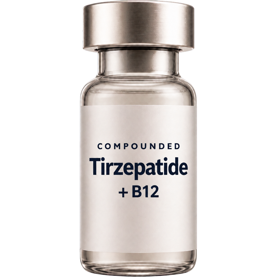 Compounded tirzepatide vial